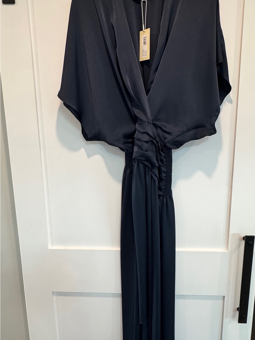 Ramy Brook Black Knot-Front Maxi Sleep Romper